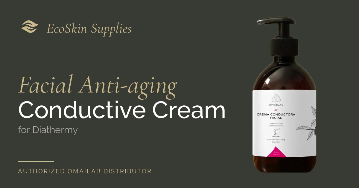 Facial anti-aging conductive cream for diathermy treatments by OMAILAB, EcoSkin Supplies